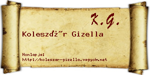 Koleszár Gizella névjegykártya