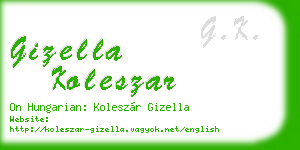 gizella koleszar business card